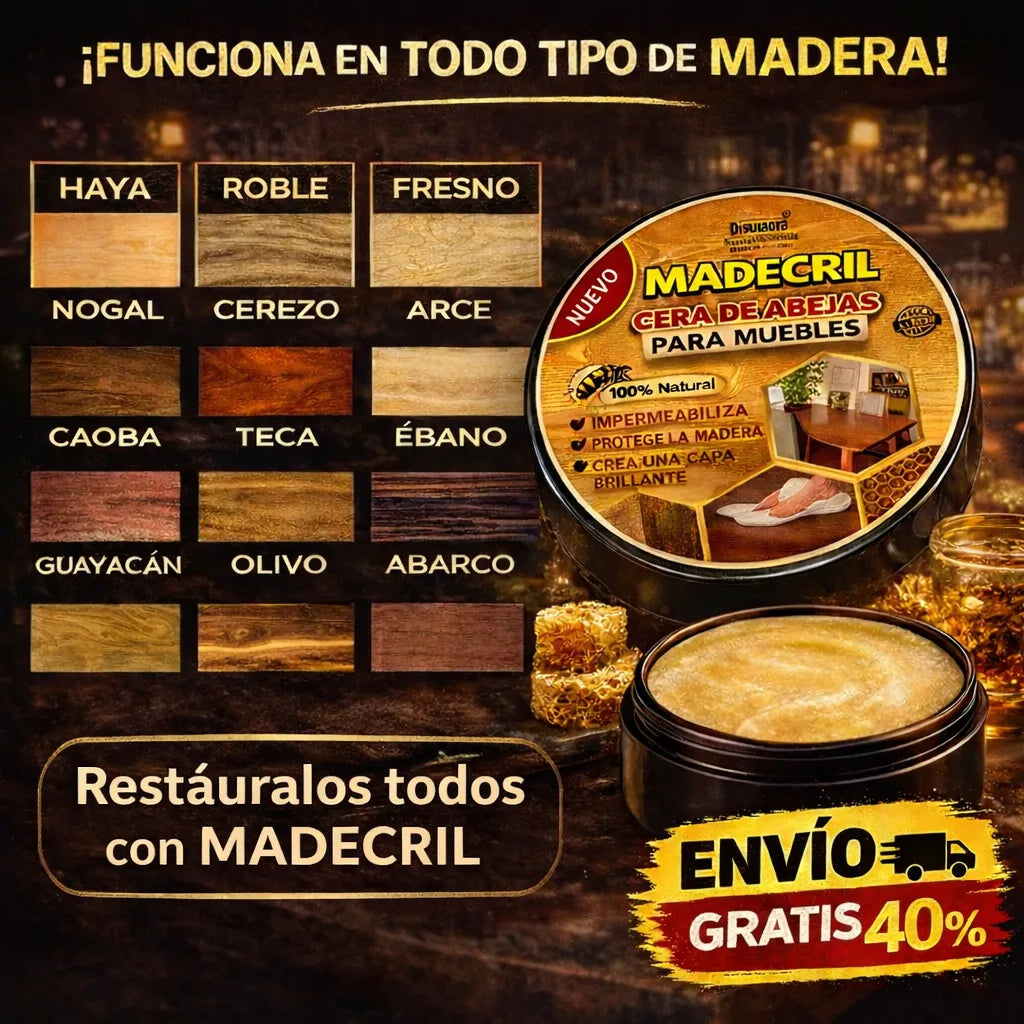Cera de abejas para muebles