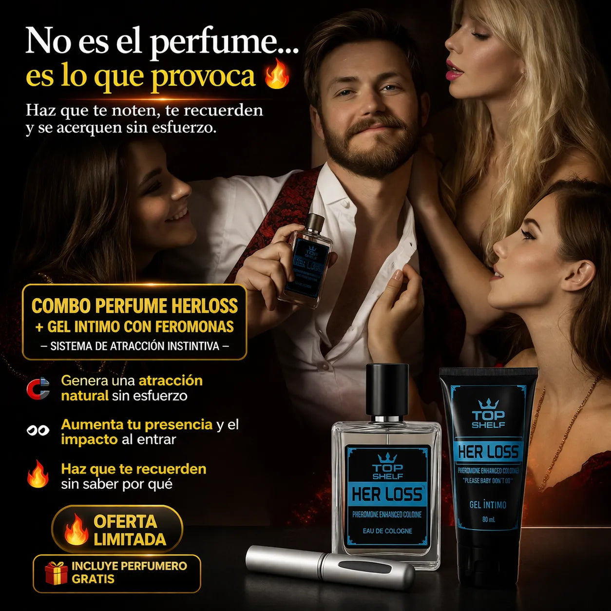 combo herloss+gel intimo+perfumero