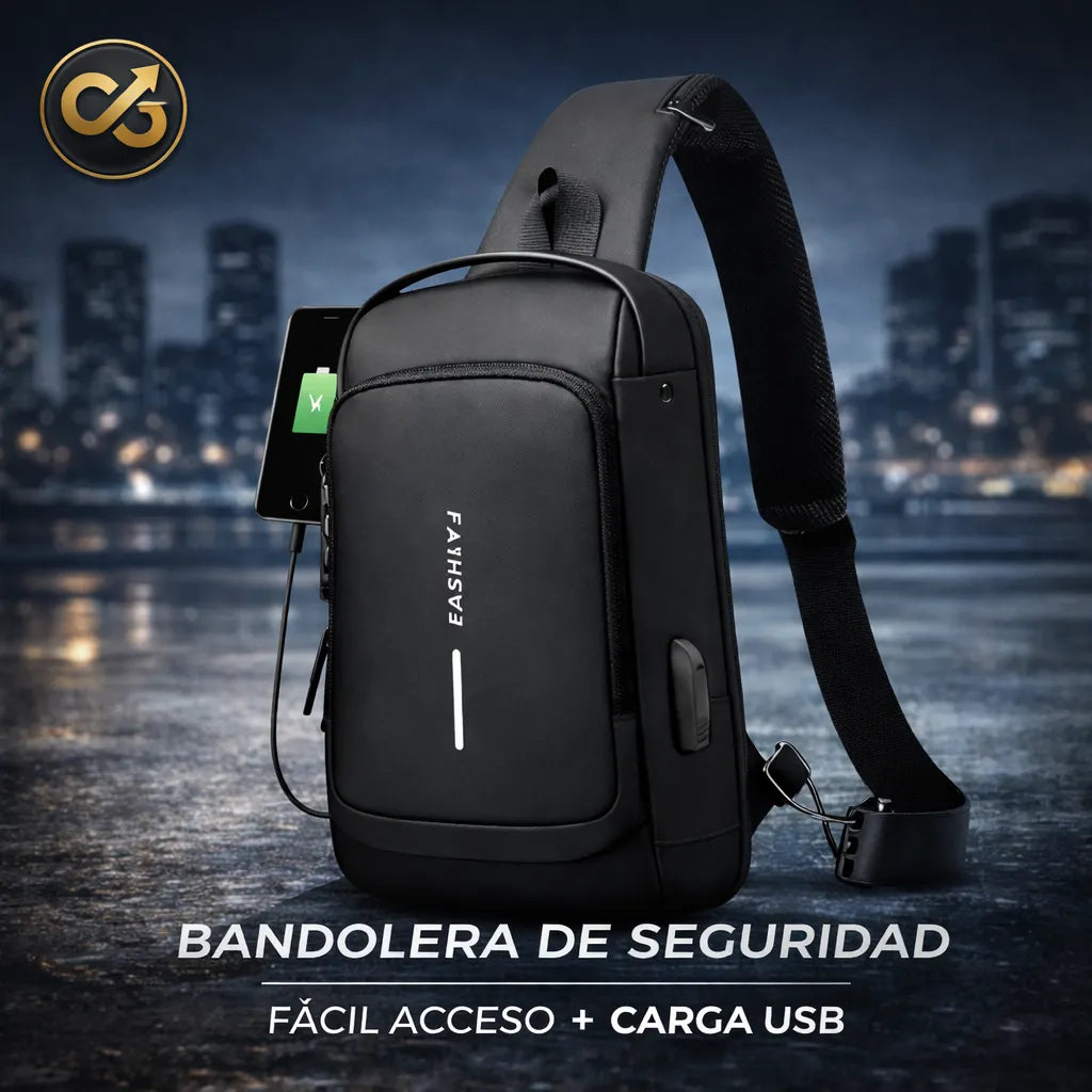 Super Combo Maleta Antirrobo Con Carga + Pechera + Reloj inteligente T500 + Audifonos M10 + Obsequio de Termo Inteligente🎁
