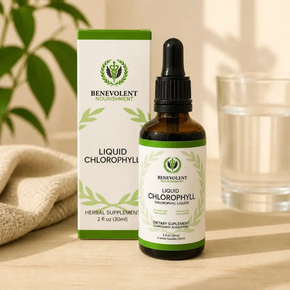 Clorofila líquida en gotero para desintoxicación natural