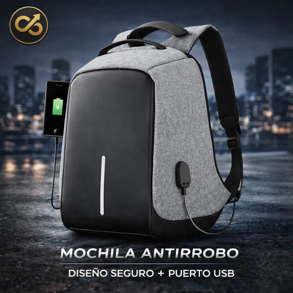 Super Combo Maleta Antirrobo Con Carga + Pechera + Reloj inteligente T500 + Audifonos M10 + Obsequio de Termo Inteligente🎁