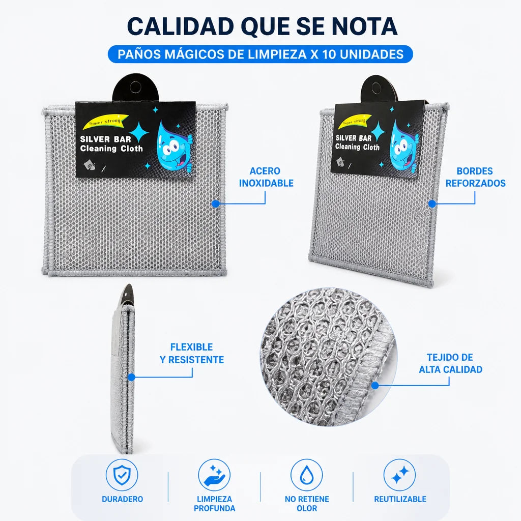 Paños magicos de limpieza x 10 unidades